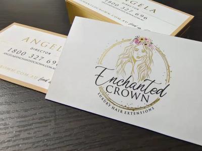 Cina Gold Foil Edge Business Cards On Thick Pure Cotton Paper in vendita