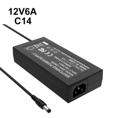 China 12v 6a 72w Appliances DC Power Supply Power Adapter 24v 3a DC Power Supply Electrical Changeover Adapter for sale