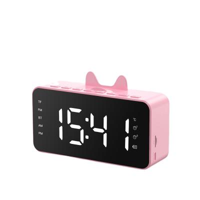 China 2021 Wireless System Amazon Phone Speaker Bestselling Portable High Fidelity Smart Alarm Clock Wireless Speaker for sale