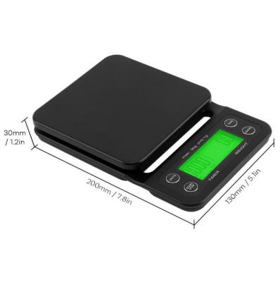 China With scale tray weikang 3kg/0.1g electronic coffee scale with timer function for sale