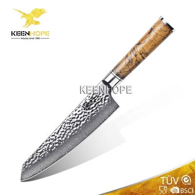 China Viable Stunning Damascus Chef Knife 8 Inch 67 Layers Damascus Steel With VG10 Core Cleaver Knife Japanese Amazon FBA Service for sale