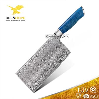 China Sustainable Luxury Munin Custom Model From Sweden RWL34 Damascus Steel With Stabilized Handle 7.5 Inch Chef Knife Cleaver for sale