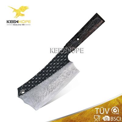 China Viable Handcraft 89 Layers Damascus Steel VG10 Blade 6 Inch Chinese Bolster Ebony Wood Handle Hand Engraved Black SS 316 Cleaver for sale