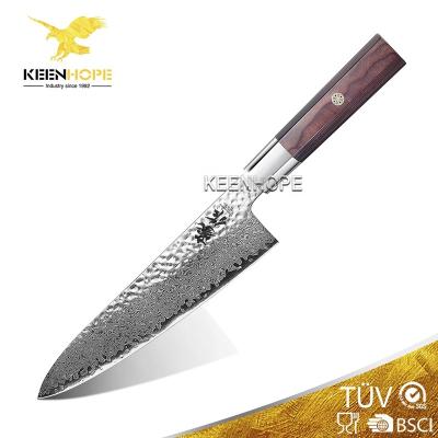 China 67 Viable Stunning Layers Of Gyuto Damascus Steel Knife With VG10 Core 8 Inch Japanese Gyuto Damascus Gyuto Knife for sale