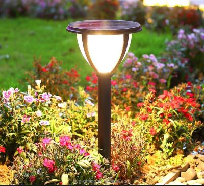 China Warm Solar Patio LED Intelligent Aluminum PC LED Solar Garden Lawn Lamp for sale