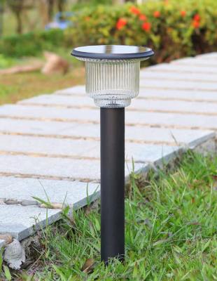 China Landscape Black Aluminum Outdoor Garden Waterproof LED Die Casting Sensor With Remote Control Solar Lawn Lamp for sale