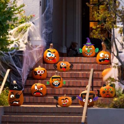 China Sticker Cartoon New DIY Decoration EVA Pumpkin Lantern Halloween Stickers From GiveU 2021 for sale