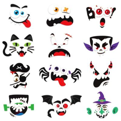 China Decorative Sticker Hot GiveU Amazon Halloween Costume Masks Ears Halloween Decoration Pumpkin 3D Stickers for sale