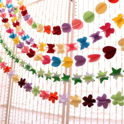 China Decorative for Baby Shower GiveU Wedding Party and Event Decorations 3D Butterfly Heart Flower Paper Garland New for sale