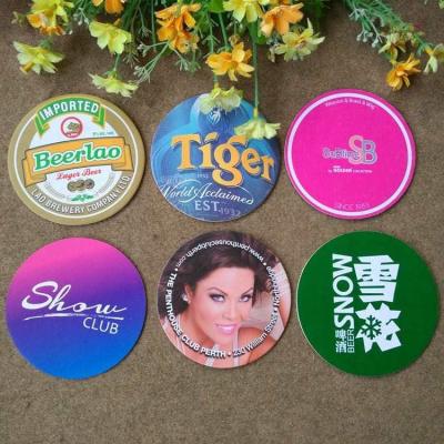 China GiveU Viable OEM Customized Drinks Cup Cardboard Beer Hotel Round Paper Towel Coaster for sale