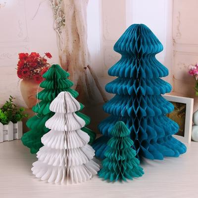 China Christamas Decoration GiveU Hanging Honeycomb Tissue Paper Christmas Tree for sale