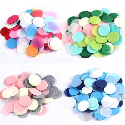 China GiveU 2.5cm Diameter 10g/pack Round Heart Paper Confetti Tissue Paper for sale