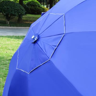 China New High Quality 2023 Summer Large Umbrella Blue Durable Waterproof Beach Sun Umbrella Outdoor for sale