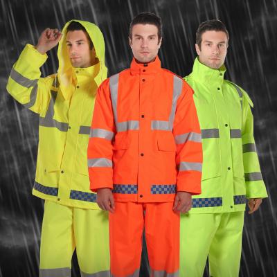 China Factory Supply Safety Direct Raincoat Rain Coat Reflect Raincoat For Motorcycle Riders For Outdoor Workers for sale