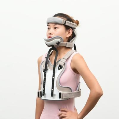 China Competitive Price New White Plastic Plates Head Neck And Chest Brace One Size for sale