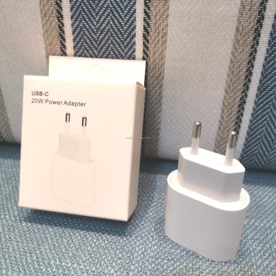 China High Speed ​​US/EU USB PD 18W 20W Wall Mobile Phone Charger Charging Fast Type C Portable Charger For iPhone 12 Fast Charger for sale