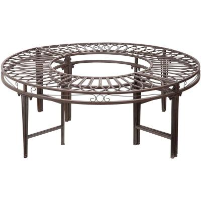 China Outdoor Furniture Design Toscano Round Garden Tree Circular Bench, 47 Inches, Anti-rust Color for sale