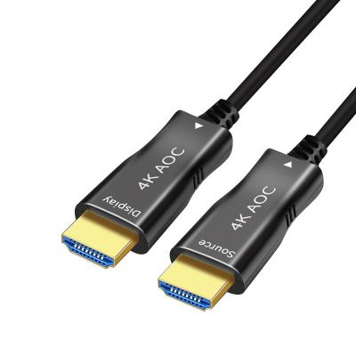 China 4K@60Hz Gold High Speed ​​Fiber HD COMPUTER Optical Cable 24K 1m-200m AOC Connection For Computer HDTV HDR ARC for sale