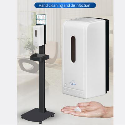 China Stable 2020 Floor Stand Floor Stand Soap Dispenser Foam Soap Gel Touchless Alcohol Spray Automatic Hand Sanitizer Dispenser for sale