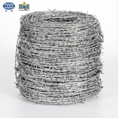 China Barrier Anping Manufacturer Galvanized Barb Wire BWG16X400m for sale