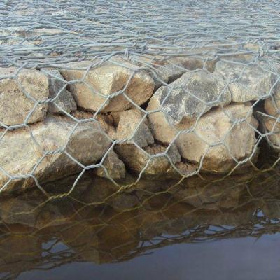 China Net Barrier Rock Gabion Box For Flood Bank Or Guiding Bank for sale