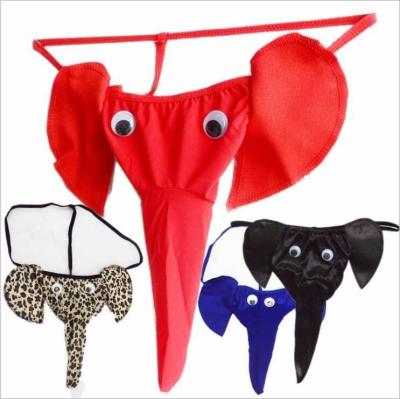 China Sexy Cartoon Elephant Men's Thong Underwear Party Games Alluring Pants Flirting Prank Panties for sale