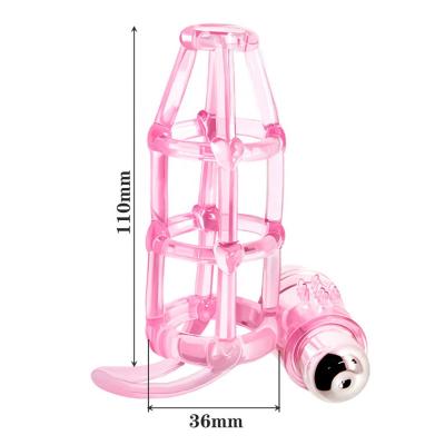 China Chastity Lock 10 Ships Vibrating Egg Chastity Device Locking Dildo Ring Sleeves Cock Cage With Penis Vibrator Cage for sale