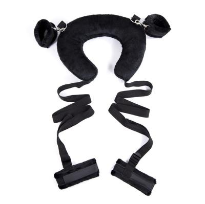 China Sexy Plush Bondage Handcuffs Nylon Restraint Plush Pillow Belt SM Bed Strap Sex Toy For Couples Sex Toys Wholesale for sale