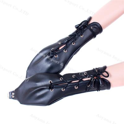 China PU Leather Bondage Gloves, Sexy Bdam Restraint Bondage Gloves Finger Bondage Slave For Adult Games Play Toy for sale