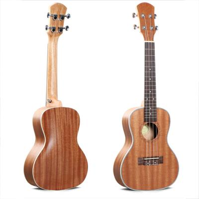 China Sapele Amazon hotsell 21 inch concert sapele mahogany wood ukulele with diameter molded machine head for sale