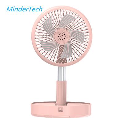 China High quality fashionalble high quality plastic air cooling Usb stand portable folding rechargeable fan for desktop Transforable design for sale