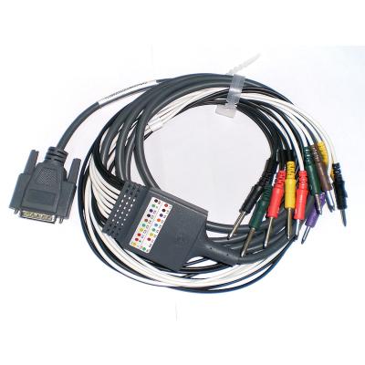 China TPU Manufacturer Customized Ecg 3 Lead Medical Ecg Cable Wire 10 Lead Ecg Cable for sale