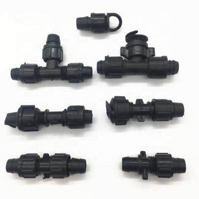 China Durable Irrigation Lock Nut Fittings Plastic Lock End Cap For Drip Tape Connector for sale