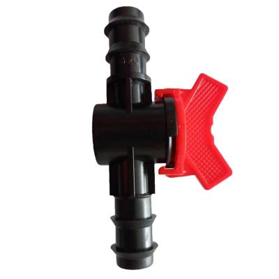 China Professional Agricultural Farmland Irrigation System Manufacturer China 16MM and 20MM Drip Irrigation Valves Plastic Band and Hose Connector Fittings for sale