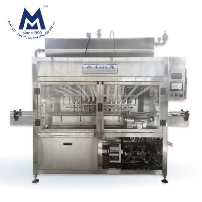 China Food Price Mayonnaise Processed Cheese Peanut Butter Yogurt Bottle Filling Machine With Mixer Hopper Production Line for sale