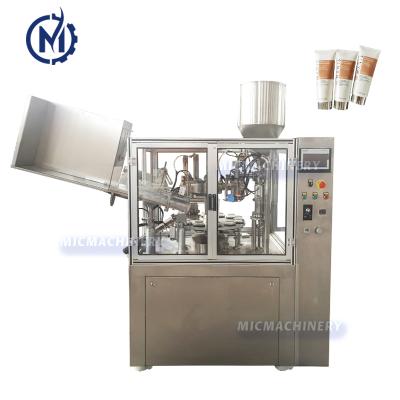 China Chemical automatic plastic cosmetic tube fill seal paste lotion face and hand cream gel filling machine for sale