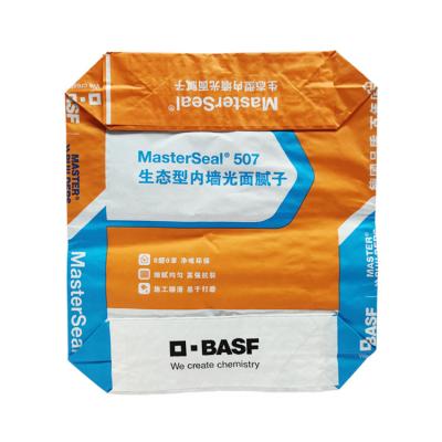 China Recycled Materials 15kg 20 kg 25kg 50kg Mortar Packing Block Bag Custom Paper Bottom Dry Valve Packing Bags for sale