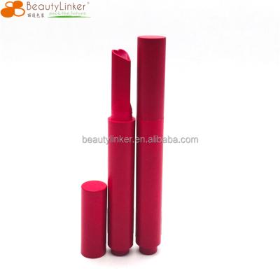 China Long Tube Cosmetic Custom Heart Shaped Lipstick Tube Empty Private Label Plastic Lipstick Container for sale