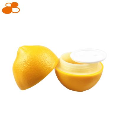 China Custom Fruit Shape Cosmetics Lip Balm Containers Plastic Cosmetic Cream Jar for sale