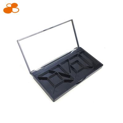 China Recyclable Custom Black Empty Makeup Plastic Blush Eyeshadow Powder Case for sale