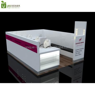 China Simple Mall Beauty Forehead Bar Eyebrow Threading Design / Kiosk Eyebrow Threading Kiosk For Sale for sale