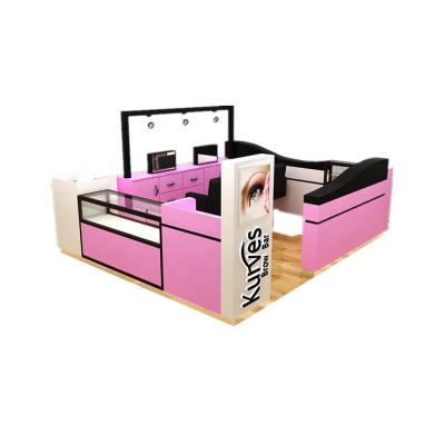 China Plywood With Laminate Eyebrow Threading Kiosk For Sale Mall Eyebrow Threading Kiosk Canada Eyebrow Kiosk for sale