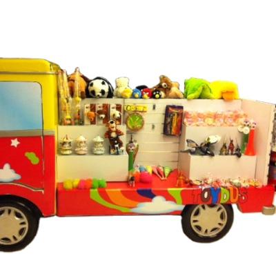 China Unique MDF Car Train Toy Kiosk Customized Toy Display Kiosk Toy Display Stand Furniture for sale