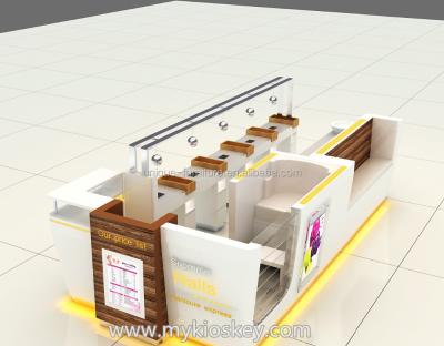 China Manicure/pedicure in mall newly made nail bar kiosk for manicure, mall nail kiosk design, nail bar kiosk for sale for sale