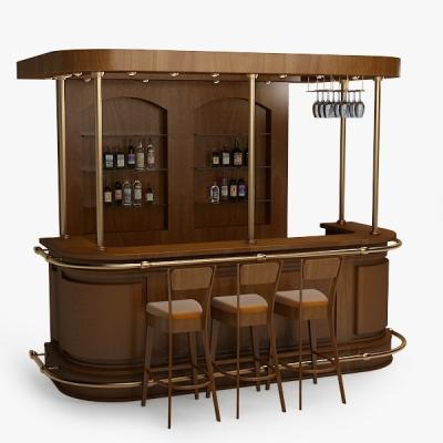 China Retro Classic Modern Display Kiosk Liquor Kiosk Wine Wine Bar Counter for sale