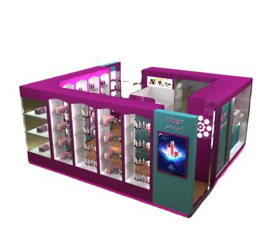 China Fashion Cosmetic Display Kiosk Fashion Mall Furniture Cosmetic Display Kiosk Modern Design for sale