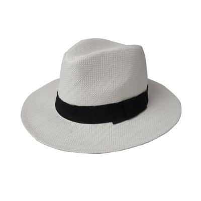 China The Picture Stock White Color Paper Fedora Men Hat With Printing for sale