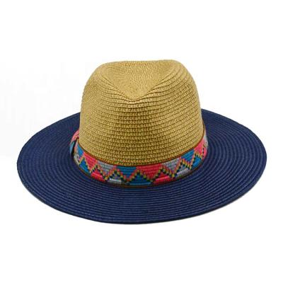 China Promotional Customized Picture Panama Hat Straw For Sale for sale