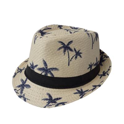 China Custom Logo Dobby Women's Natural Summer Beach Pope Jazz Hats Straw Felted Hat Wholesale for sale