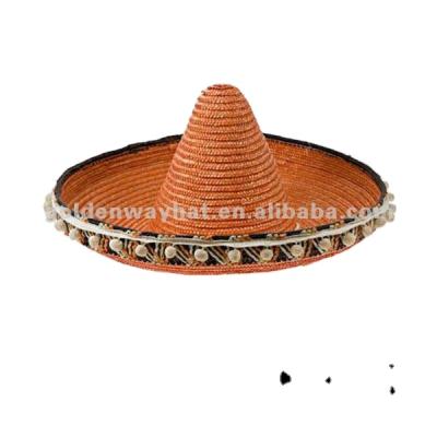 China Mexican striped straw sombrero hats and hats for men for sale